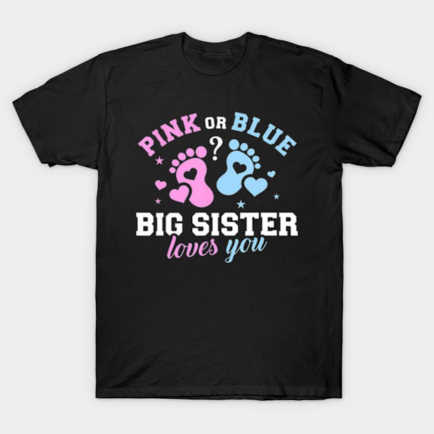 Gender Reveal Big Sister Family T-Shirt by Eduardo